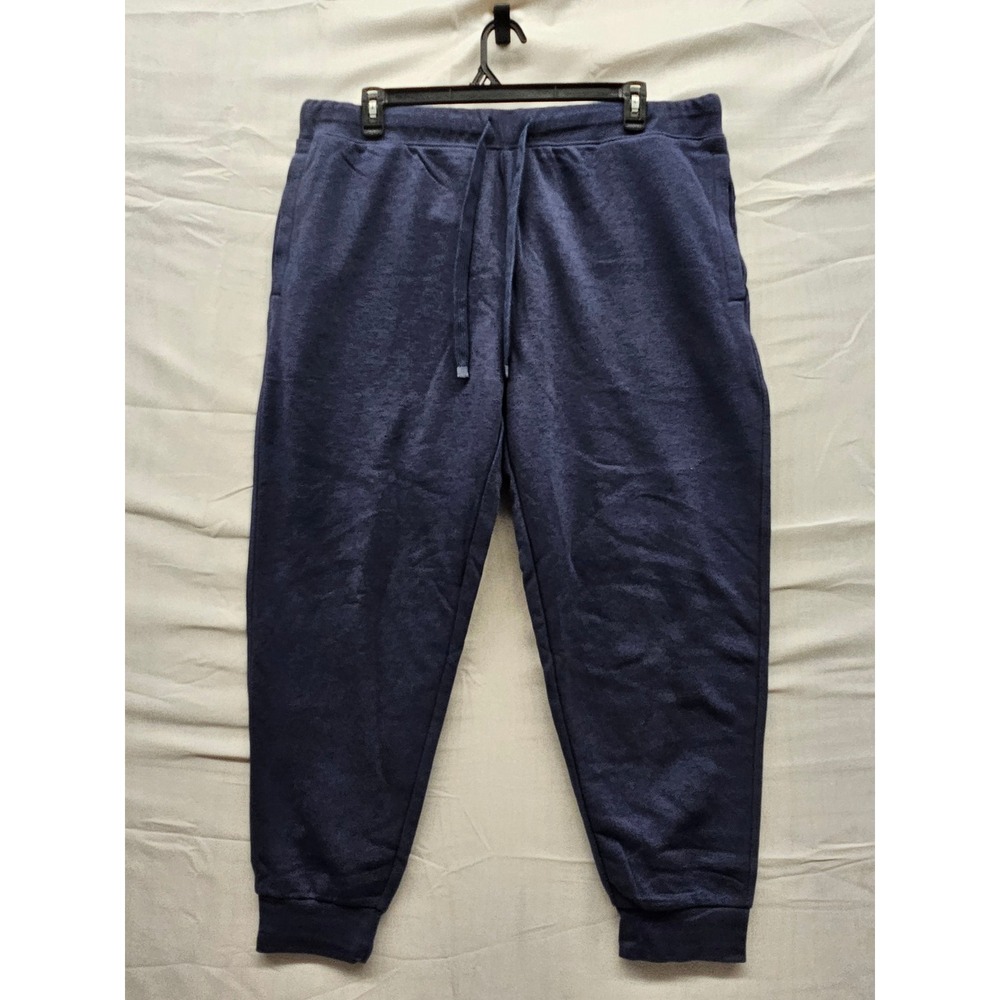 Member's Mark Mens Newport Fleece Jogger Navy‎ Cotton Blend Casual Size XXL